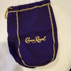 Crown Royal Purple Bag with Gold Embroidery